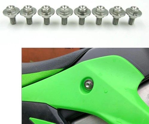 8 Pcs Sholder Bolts Stainless Steel KAWASAKI KX 125 250 500 F KLX R 92153-0503 - Image 3