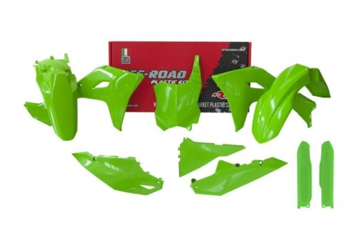 PLASTIC KIT/6 2024-2025 KAWASAKI KX450 GREEN, RTECH R-KITKXF-VE0-624