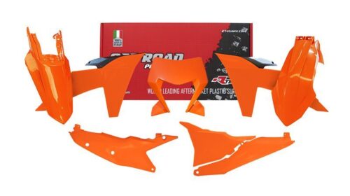 PLASTIC KIT/6 2024-2025 KTM EXC, EXC-F ORANGE/BLACK, RTECH R-KITKTM-AR0-624