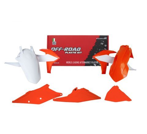 PLASTIC KIT/5 2020-23 EXC/EXC-F OEM 2023, ORANGE/WHITE RTECH R-KITKTM-OEM-433