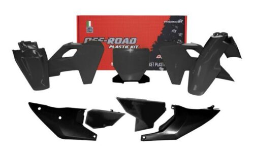 PLASTIC KIT/6 2023-24 TC/TX/FC/FX BLACK, RTECH R-KITHSQ-NR0-523