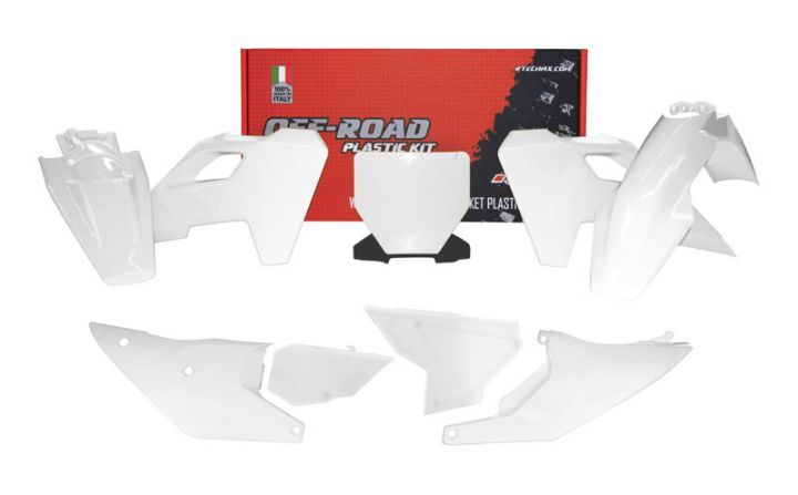 PLASTIC KIT/6 2023-24 TC/TX/FC/FX WHITE, RTECH R-KITHSQ-BN0-523