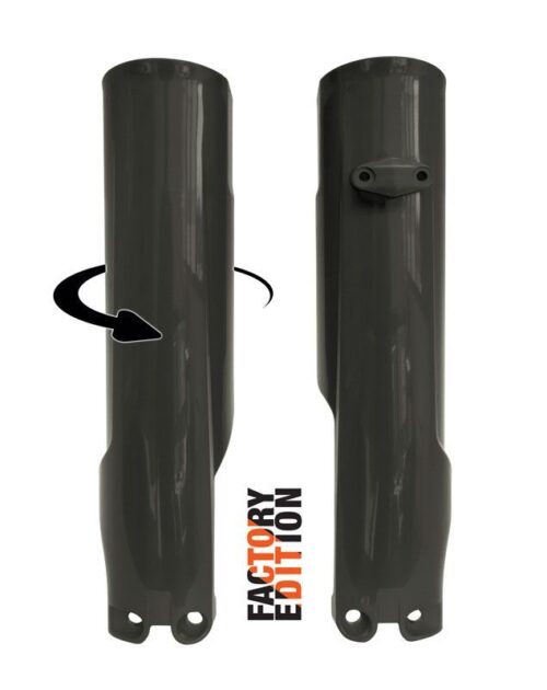 FACTORY FULL WRAP FORK GUARDS 2023/2024 KTM SX/SX-F, HUSKY FC/TC, BLACK, RTECH R-PSKTMNR0093