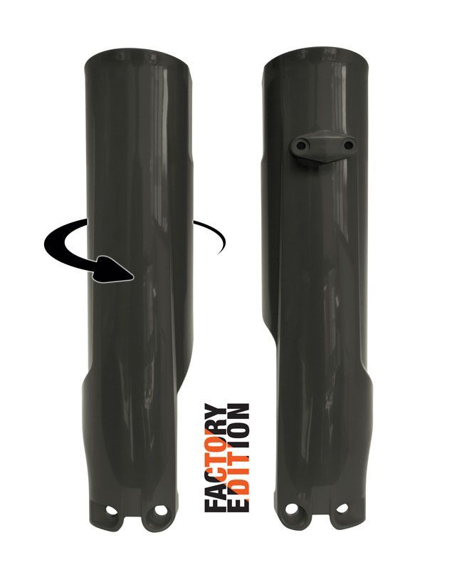 FACTORY FULL WRAP FORK GUARDS 2023/2024 KTM SX/SX-F, HUSKY FC/TC, BLACK, RTECH R-PSKTMNR0093
