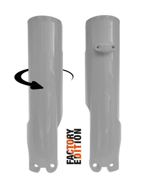 FACTORY FULL WRAP FORK GUARDS 2023/2024 KTM SX/SX-F, HUSKY FC/TC, QUANTUM GREY, RTECH R-PSKTMGR0093