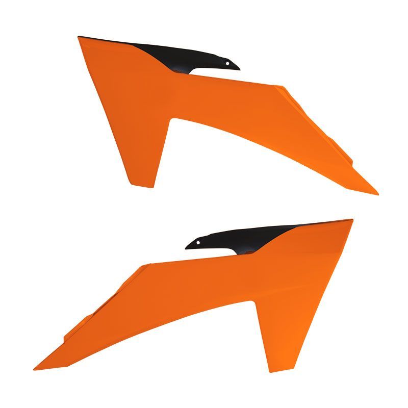 RADIATOR SCOOPS 2023-24 SX/SX-F KTM, ORANGE/BLACK, RTECH R-CVKTMARNR23