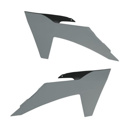 RADIATOR SCOOPS 2023-24 SX/SX-F KTM, QUANTUM GREY/BLACK, RTECH R-CVKTMGRNR23
