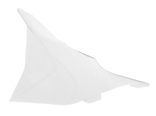 LEFT AIR BOX COVER 2023-2025 SX/SX-F KTM WHITE, RTECH R-FIKTMBNSX23