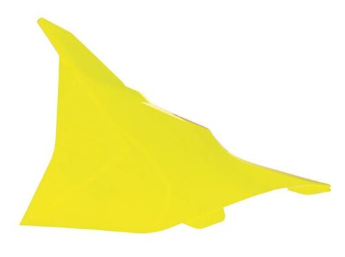 LEFT AIR BOX COVER 2023-2025 SX/SX-F KTM NEON YELLOW, RTECH R-FIKTMGFSX23