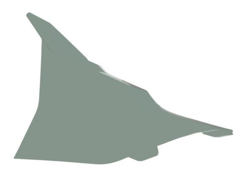 LEFT AIR BOX COVER 2023-2025 SX/SX-F KTM QUANTUM GREY, RTECH R-FIKTMGRSX23