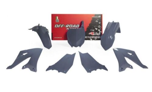 PLASTIC KIT/5 2022-25 YZ125/250 QUANTUM GREY, RTECH R-KITYZ0-GR0-022