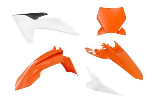 PLASTIC KIT 2024-2025 KTM 65 SX ORANGE/WHITE/BLACK, RTECH R-KITKTM-OEM-165