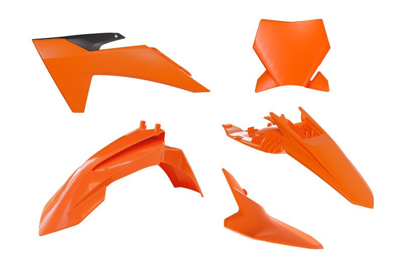 PLASTIC KIT 2024-2025 KTM 65 SX ORANGE/BLACK, RTECH R-KITKTM-AR0-165