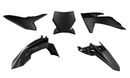 PLASTIC KIT 2024-2025 KTM 50 SX BLACK, RTECH R-KITKTM-NR0-150