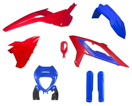 PLASTIC KIT/6 2023-24 BETA RR, BLUE/RED, RTECH R-KITBET-RSB-633