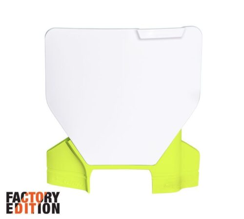 FACTORY FRONT PLATE 2023-2025 HUSKY TC/FC, WHITE/YELLOW OEM 24, RTECH R-TBHSQBNGQ93