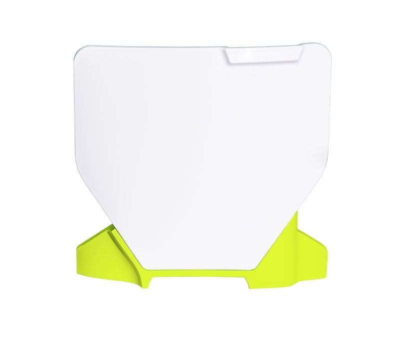 FRONT PLATE 2023-2025 HUSKY TC/FC, WHITE/YELLOW OEM 24, RTECH R-TBHSQBNGQ23