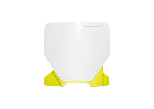 FRONT PLATE 2024 HUSKY TC65, OEM WHITE/YELLOW, RTECH R-TBHSQBNGQ165