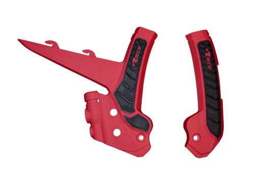 GRIPPY FRAME GUARD GASGAS 2024-2025 RED/BLACK, R-TECH R-PRTGASRGNR1