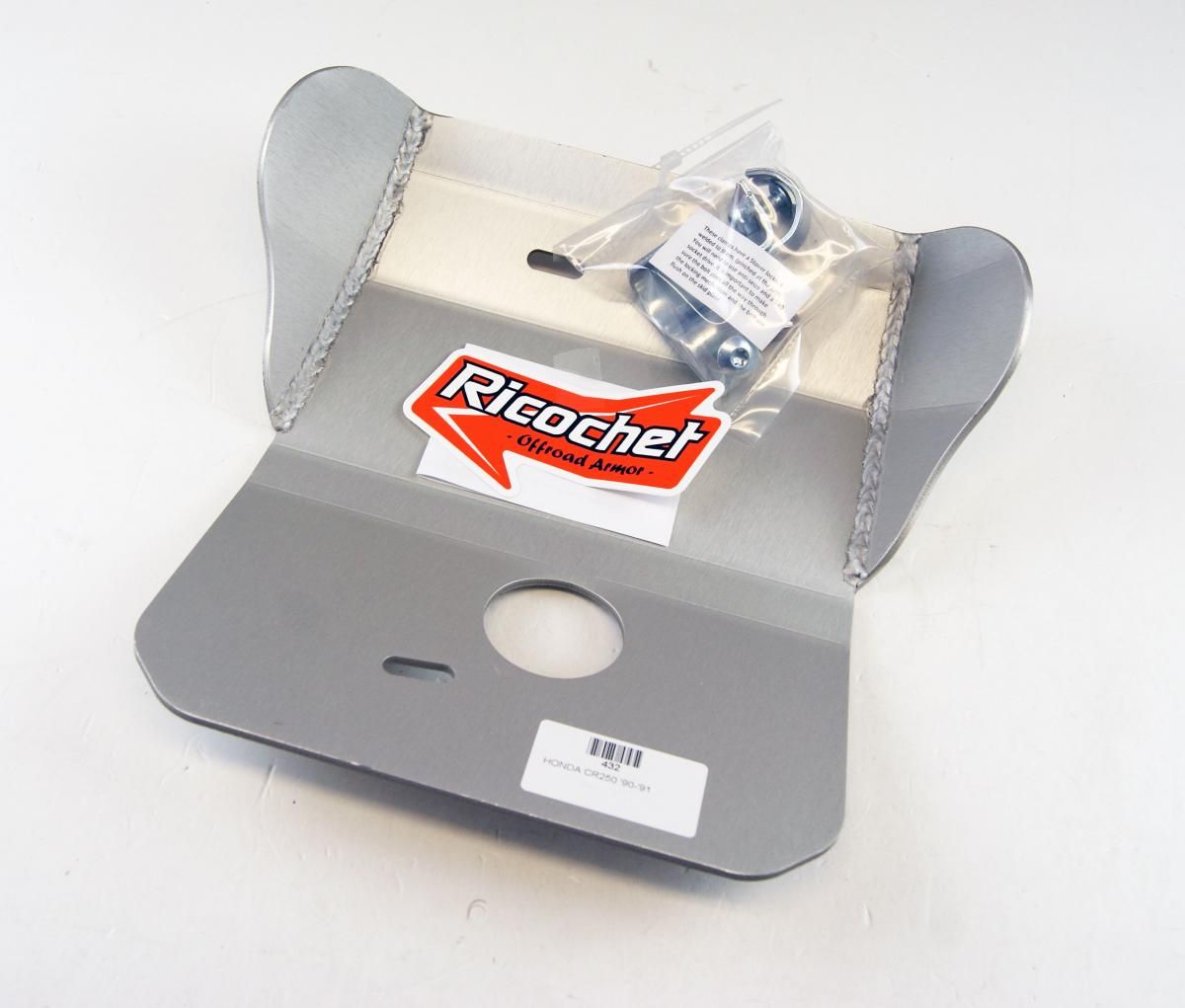 SKID PLATE HD ALUMINIUM ENDURO 90-91 HONDA CR 250, 432 RICOCHET - Image 2