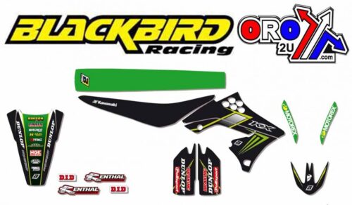 09-12 KXF250 KAWASAKI RACING, TEAMBLACKBIRD FULL TEAM KIT, 8418R8