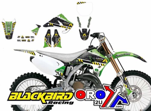 03-08 KX125 250 ARMA ENERGY, BLACKBIRD 2408F GRAPHIC KIT