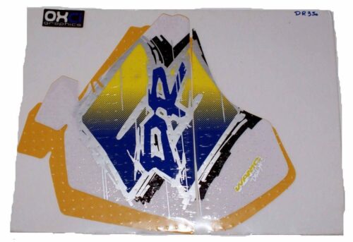 90-99 DR250/350 BLUE YELLOW, DECAL KIT, RAD AND TANK