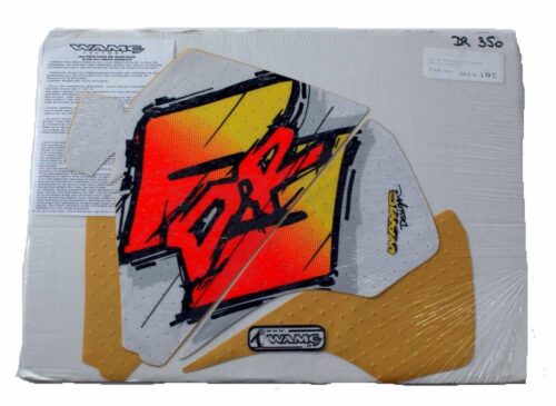 90-99 DR250/350 RAD AND TANK, YELLOW/RED/WHITE, DECAL KIT