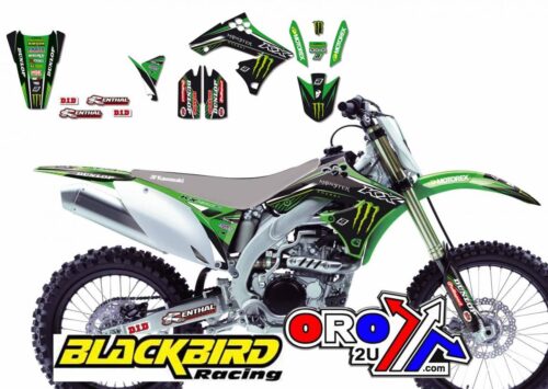 09-11 KXF450 MONSTER ENERGY, BLACKBIRD 2419R8 GRAPHIC KIT