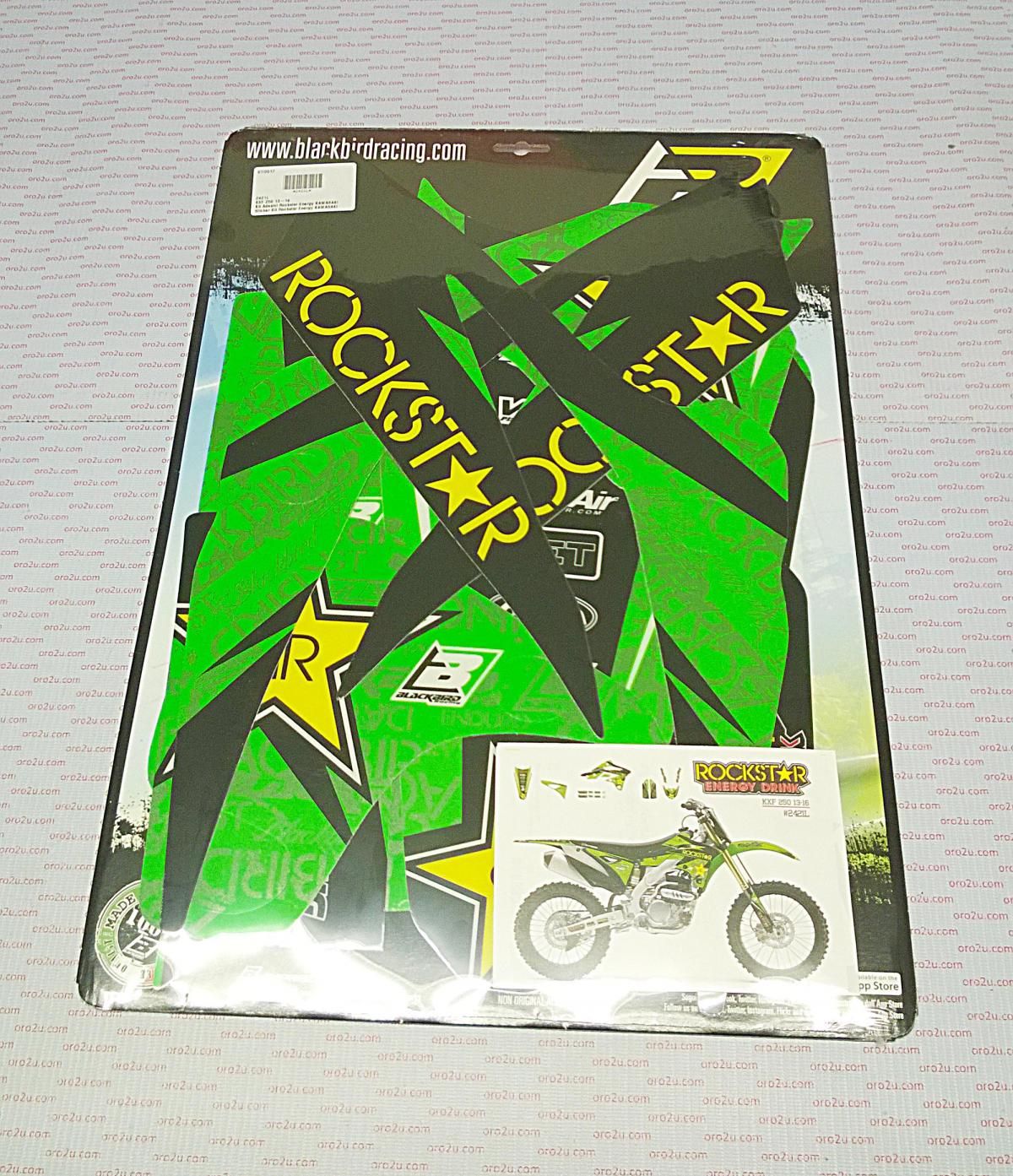 13-16 KX250F ROCKSTAR ENERGY, BLACKBIRD 2421L DECAL KIT