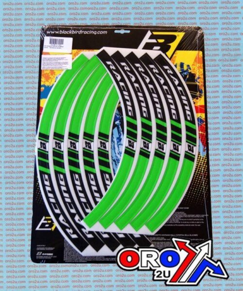 RIM STICKERS GREEN RACING, 5081/30 BLACKBIRD
