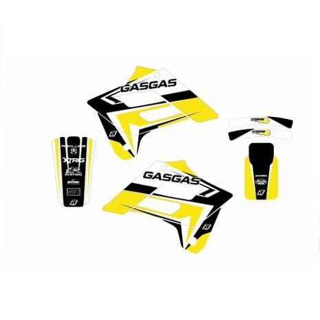 02-06 GASGAS DREAM-4 YELLOW, BLACKBIRD DECAL KIT 2903N/01