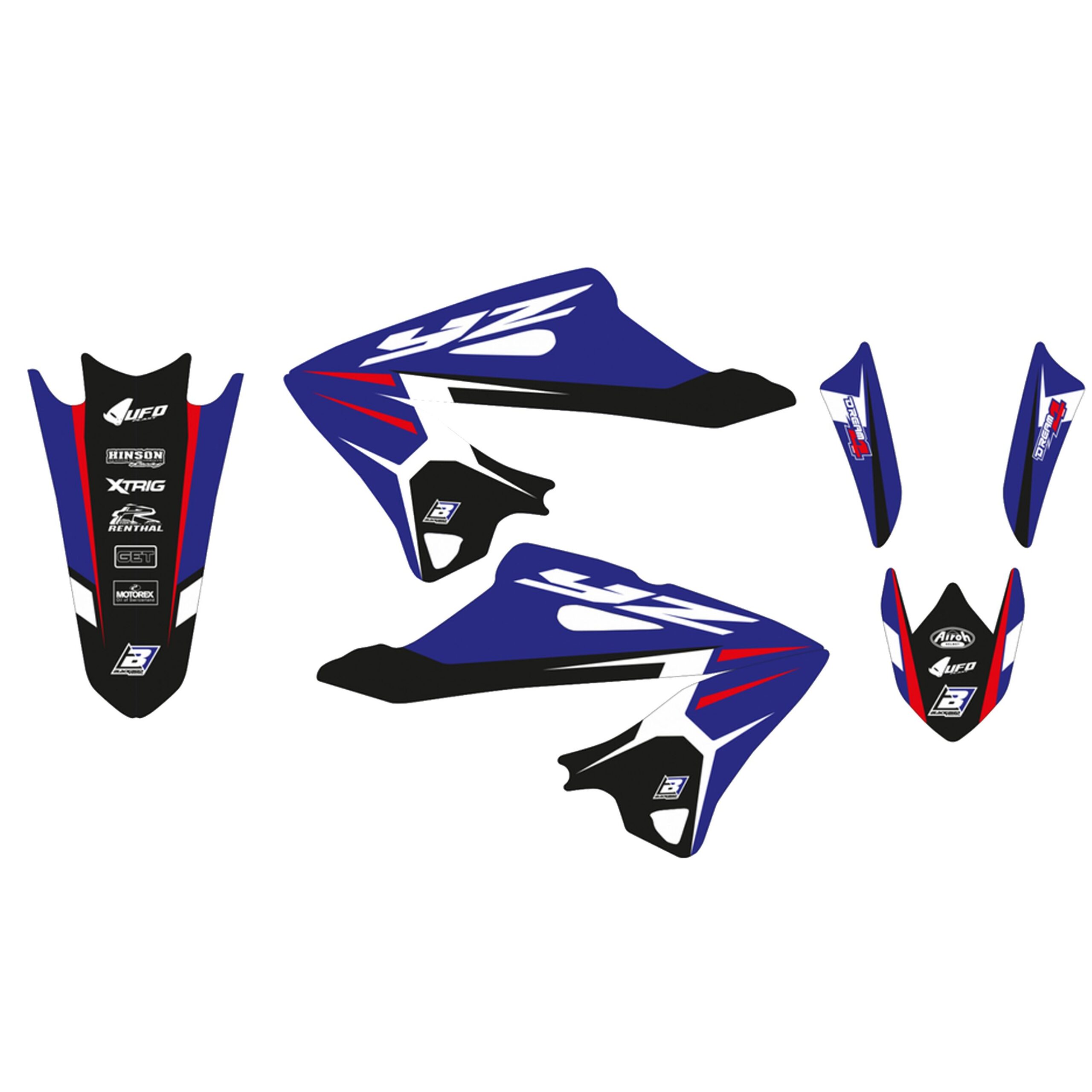 2022 YZ125/250 DREAM 4 DECAL KIT, BLACKBIRD 8250N DECAL KIT - Image 2