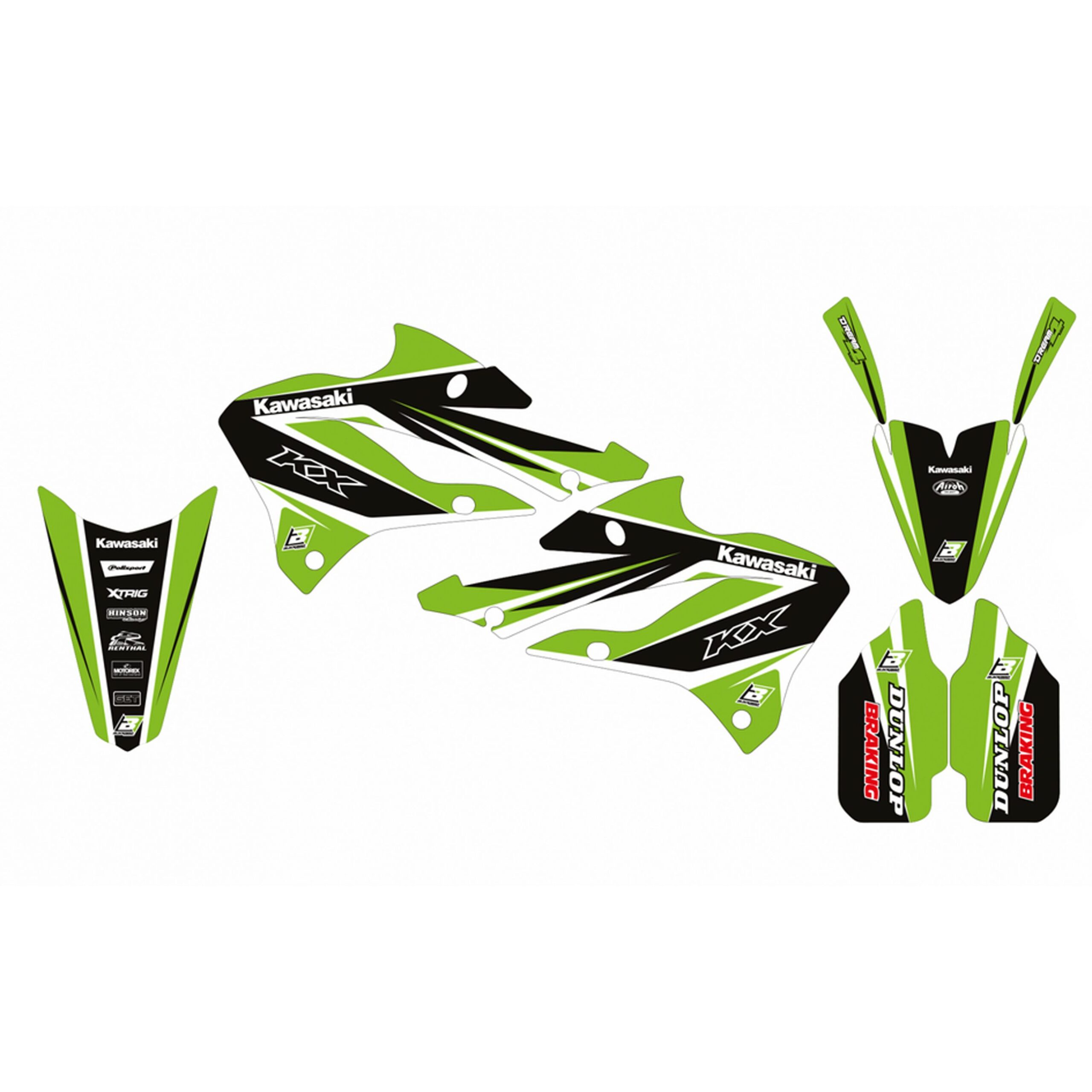 2022 KX 85 KAWASAKI DREAM 4 GRAPHICS, BLACKBIRD 2426N DECAL KIT