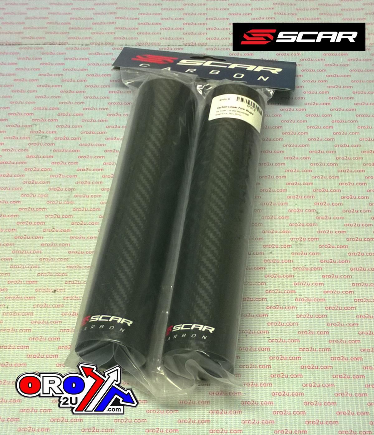 CARBON LOWER FORK WRAP, SCAR RACING SFWLB 240x52 Carbon fibre, For big bikes (125/250/450/500) - Image 2