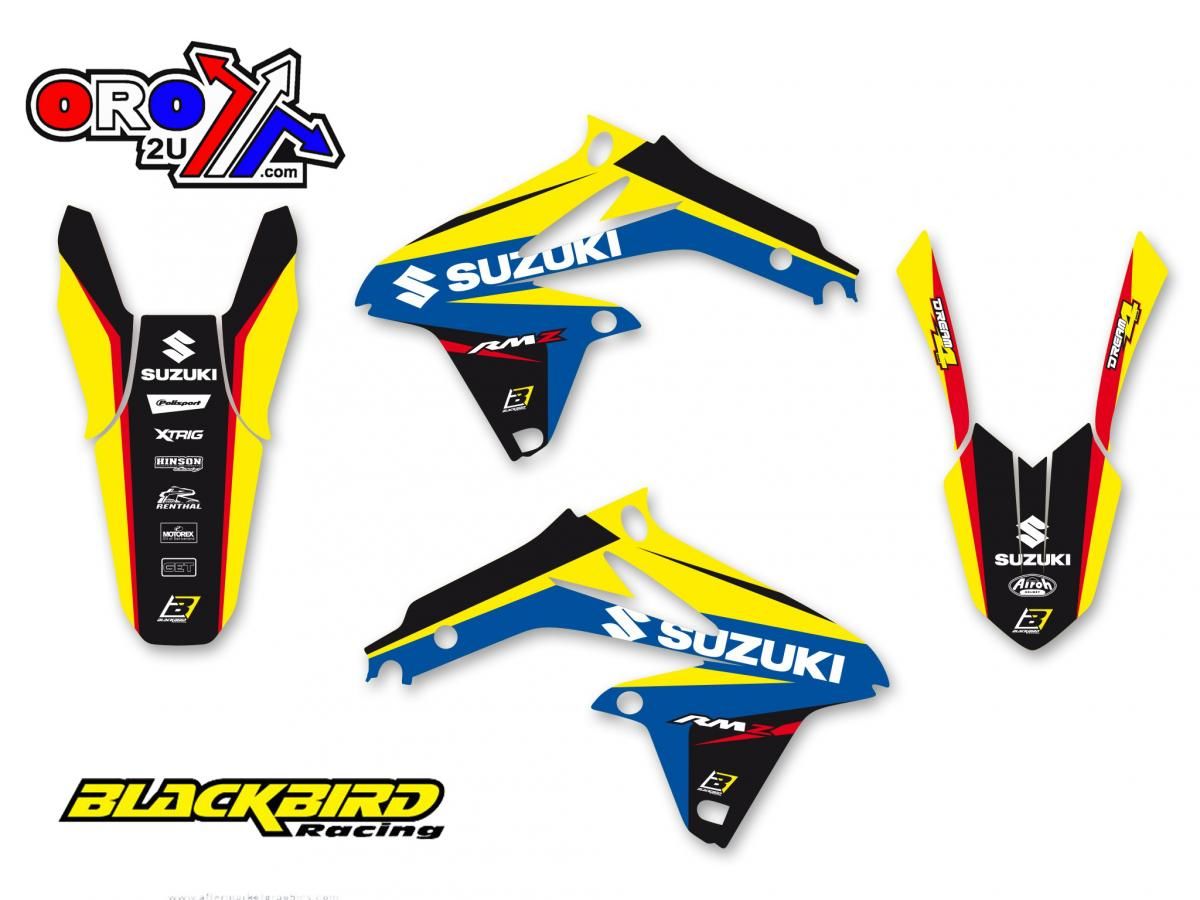 08-17 RMZ450 DREAM-4 2316N, BLACKBIRD DECAL KIT - Image 3