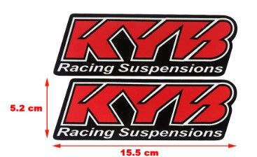 KYB RED Fork Sticker 1 Pair Reflective Suspension Decal