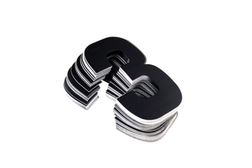 RACE NUMBERS – 3 THREE – BLACK, PACK OF 100 / 15cm 6″ / VINYL STICKER