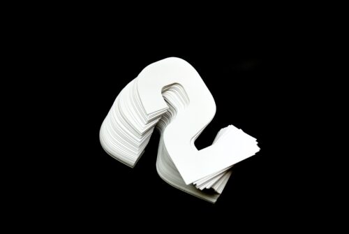 RACE NUMBERS – 2 TWO – WHITE, PACK OF 100 / 15cm 6″ / VINYL STICKER