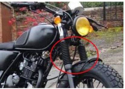 FORK GAITOR BOOTS 8 WAVE 100x26mm, 1 Pair Front Fork Dirt Cover Gaiters, Rubber Boots Shock Absorber Protective Sleeves - Image 2