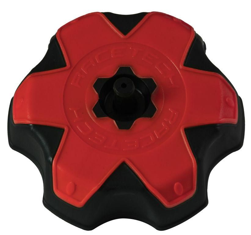TANK CAP RTECH BLACK/RED, RTECH R-TAPPORMZRS9