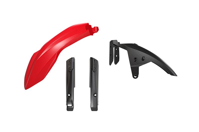 FRONT FENDER & FORK GUARD KIT 3PCS YAMAHA T7 700 R-TECH RED & BLACK R-KITT7F-RS0-024