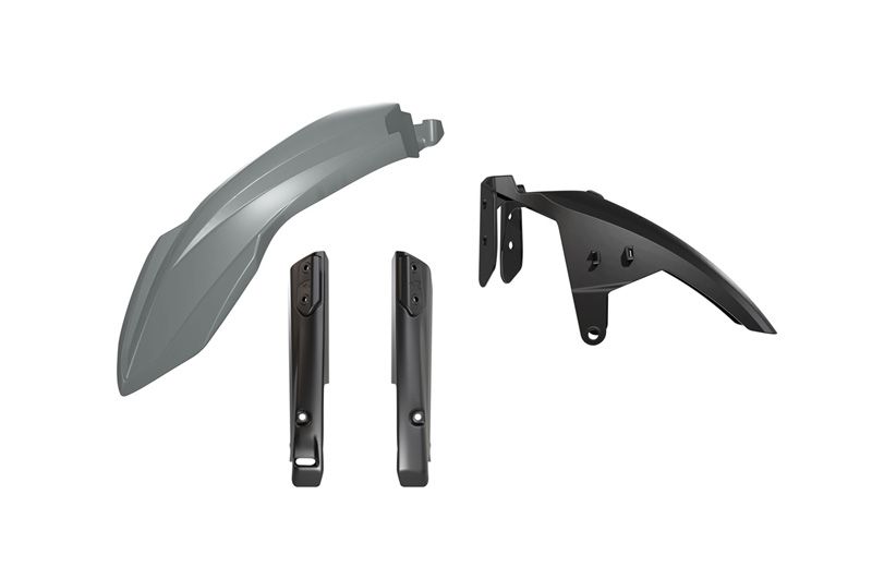 FRONT FENDER & FORK GUARD KIT 3PCS YAMAHA T7 700 R-TECH GREY & BLACK R-KITT7F-GR0-024