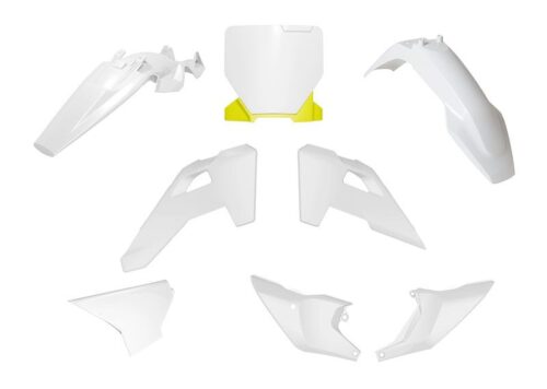 PLASTIC KIT 6PC HUSQVARNA TC 85 2025 R-TECH WHITE YELLOW R-KITHSQ-OEM-885