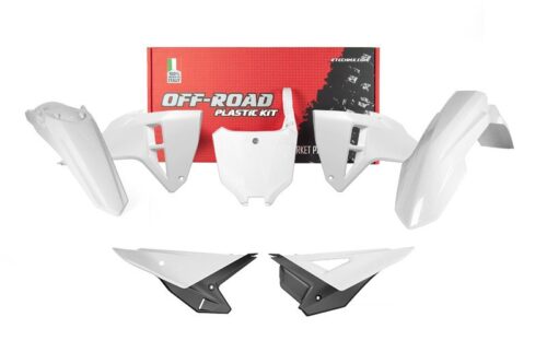 PLASTIC KIT 5PCS HONDA CRF 250/450 2025, R-TECH R-KITCRF-BN0-625 WHITE BLACK
