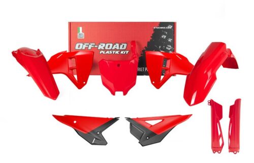 PLASTIC KIT 6PCS HONDA CRF 250/450 2025, R-TECH R-KITCRF-RS0-725 RED BLACK
