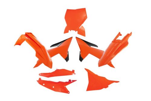 PLASTIC KIT 6PCS KTM SX SXF XC XC-F 2025, R-TECH R-KITKTM-AN0-025 NEON ORANGE