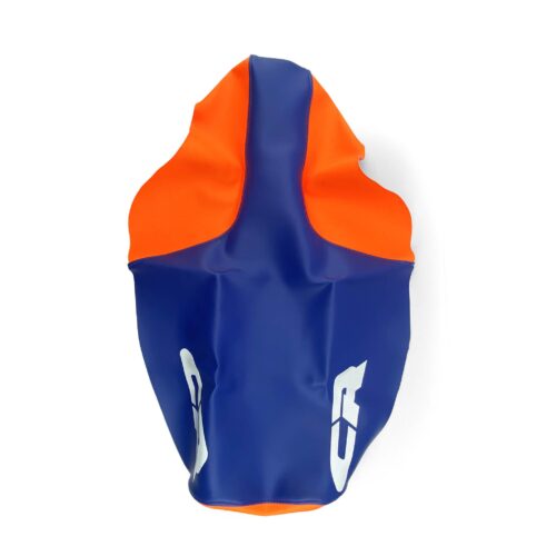 87-90 CR 2-TONE SEAT COVER, HONDA BLUE/ORANGE WAMC