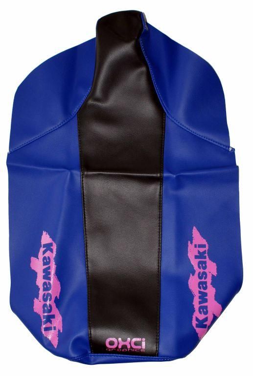 KMX125/200 BLUE/BLACK 2-TONE, SEAT COVER KAWASAKI