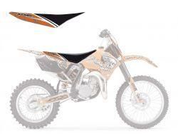 04-12 KTM85 TRIBAL SKULL 2, SEAT COVER 1508B BLACKBIRD